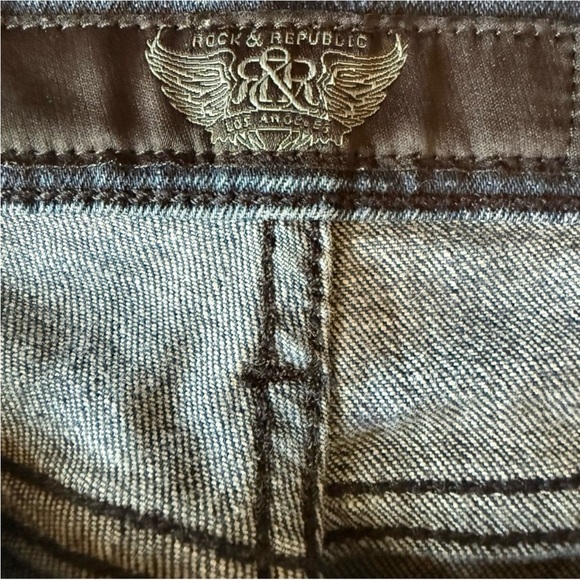 🔥👖 ROCK & REPUBLIC BERLIN Skinny Jeans | Size 29 | Studded R Logo - Picture 5 of 14